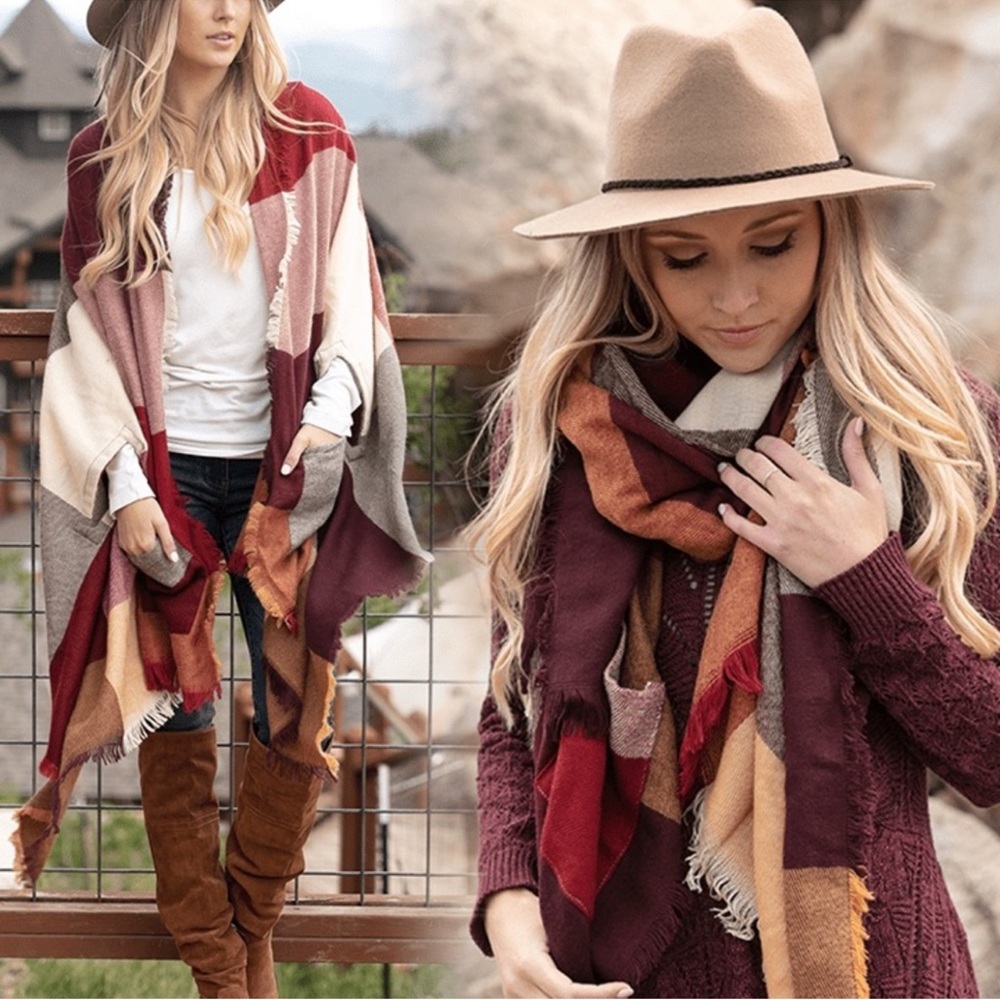 Grace & Lace - Pocket Poncho Blanket scarf